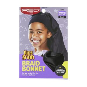 Red By Kiss Kids Satin Braid Bonnet