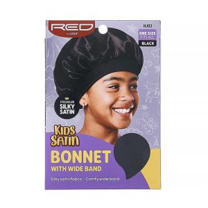 Red By Kiss Kids Satin Bonnet With Wide Band